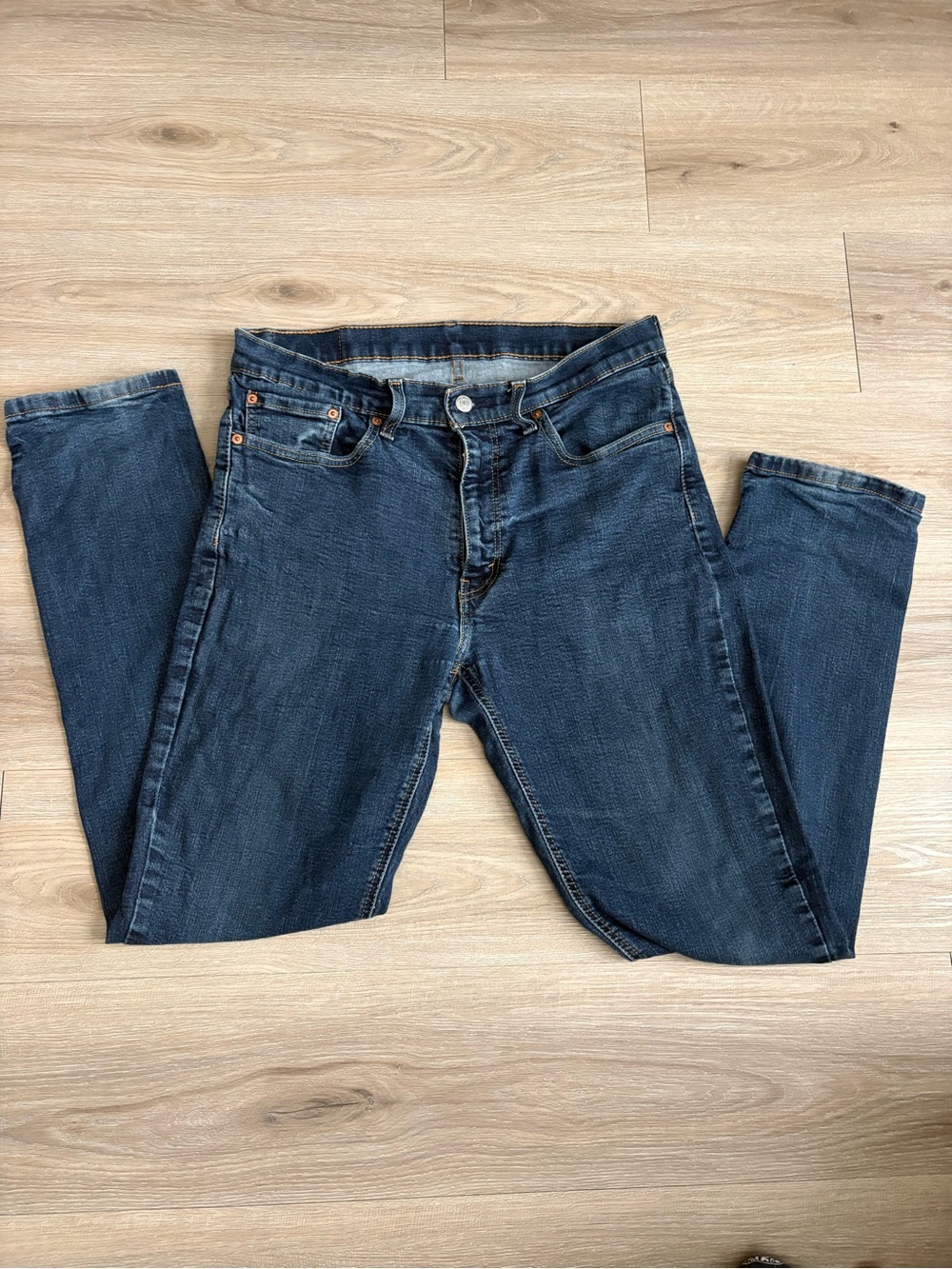 Levi's Blue Denim Jeans with Leather Patch